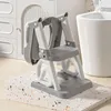 Siège de toilette 2 en 1 avec marchepied, pliable, gris Voir les images du produit 5