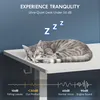 A sleeping cat on a desk, with graphics illustrating noise levels. Náhled obrázku produktu