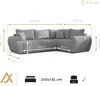 AX LIVING Malatya L Ecksofa mit Schlaffunktion Sofa L Beige Produktbild-Vorschau 7