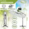 tillvex Zweefparasol Aluminium met LED Solar Ø 350 cm + Productafbeelding-voorbeeld 2