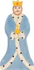 Holztiger Holz Spielfigur König blau – Märchen und Ritter Produktbild-Vorschau 1