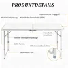 LEADZM Klapptisch klappbar 120 x 60 x 55-70 cm Tragbarer Produktbild-Vorschau 3