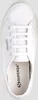 A top-down view of a white Superga sneaker. Voir les images du produit
