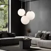 Hängeleuchte, 3 Flammig, Kugeln, Glas satiniert, D 51,5 cm Produktbild-Vorschau 2