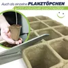 Anzuchtplatte Anzuchttöpfe Saattopf kompostierbar , Produktbild-Vorschau 6