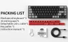 65% Mechanische Tastatur DE Layout, 69 Tasten, Rote Produktbild-Vorschau 7