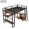 Lit superposé gaming 140 x 200 cm en métal, avec bureau, Voir les images du produit 5