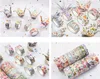 18 roliek Washi maskovacie pásky sada Kvetinová zlatá fólia Náhľad obrázku produktu 6