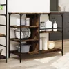 A kitchen cart with shelves filled with kitchenware in a kitchen setting. Podgląd zdjęcia produktu