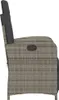 Side view of a gray poly rattan garden chair with adjustable footrest. Produktbild-Vorschau