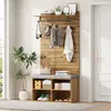 okwish 175 cm vysoký šatní set v dřevěném vzhledu se Náhled obrázku produktu 2