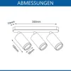 GTV - Deckenleuchte SOLIS | Schwenkbar 3*GU10 | Produktbild-Vorschau 2