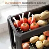 Chariot de cuisine COSTWAY sur roulettes, étagère de niche Voir les images du produit 5