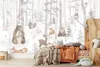 Muralo Vlies Fototapete für Kinderzimmer WALDTIERE Bäume Produktbild-Vorschau 5