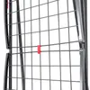 A close-up view of a gray metal drying rack with red clips. Produktbild-Vorschau