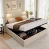 Letto imbottito INONEFT 160x200 cm con LED e USB, letto a Anteprima dell’immagine prodotto 2