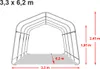 Zeltgarage ca. 3,3 x 6,2 m PREMIUM Carport PE 500 N Plane Produktbild-Vorschau 4