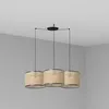 MAMBO Hängelampe schwarz/rattan ø320 3L 64314-48-3L Produktbild-Vorschau 1