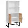 vidaXL Credenza bianca 60x35x125 cm Materiale a base di Anteprima dell’immagine prodotto 4