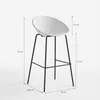 Hoher Hocker 73cm in modernem Design für die Küche,  Bar Produktbild-Vorschau 5
