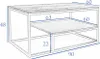 BETTSO Couchtisch BALANCE Regaltisch Wotan Eiche – Produktbild-Vorschau 3