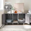 COSTWAY Katzenschrank, Katzenklo mit Eingang, Tür & Produktbild-Vorschau 4