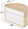 A product image showing a white and wood jewelry organizer with dimensions indicated by measurement lines and text. Náhled obrázku produktu