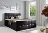 Doppelbett CHLOE – 140x200, schwarzes  + GRATIS-Topper Produktbild-Vorschau 1