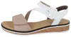 Sandalias planas Rieker Alabama para mujer, color blanco, Vista previa de la imagen del producto 6
