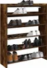 vidaXL Étagère à chaussures chêne fumé 80x25x100 cm Bois Voir les images du produit 2
