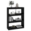 vidaXL Bücherregal Raumteiler Schwarz 80x30x103,5 cm Produktbild-Vorschau 4