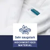 Velours-Bademantel mit Schalkragen, Baumwolle, weiß, Größe Produktbild-Vorschau 3