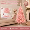 Umělá vánoční stromek Rosejane, růžová barva, 120 cm, PVC, Náhled obrázku produktu 8