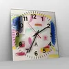 Wanduhr - Quadrat - Glasuhr - Abstraktion modern - 40x40cm Produktbild-Vorschau 4