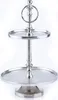 étagère 2 étages Support de service Aluminium Annika Rond Voir les images du produit 1