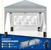 gazebo tillvex 3x3m grigio impermeabile con 2 pannelli Anteprima dell’immagine prodotto 8