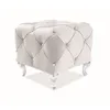 Glamour-Hocker BERTIN – hellgrau Produktbild-Vorschau 1
