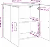 vidaXL Wandschrank Schwarz Eichen-Optik 60 x 31 x 60 cm Produktbild-Vorschau 8