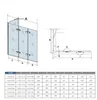 AICA 130cmx140cm Badewannenaufsatz 6mm NANO ESG-glas mit Produktbild-Vorschau 4