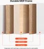 A diagram showing the layered construction of a durable MDF frame, illustrating different materials like solid wood, MDF board, and PVC surface. Podgląd zdjęcia produktu