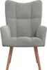 vidaXL Fauteuil relax gris clair velours Voir les images du produit 2