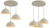 KAR LIGHTING Pendellampe 3-flammig Beige – Moon Ecru Produktbild-Vorschau 4