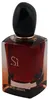 Armani Sì Intense Eau de Parfum, rechteckiger Glasflakon mit tiefrotem Duft, goldfarbenem Sì-Schriftzug und schwarzem Verschluss. Vista previa de la imagen del producto