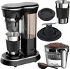 A coffee maker and its accessories are displayed against a white background. Produktbild-Vorschau