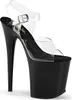 FLAMINGO-808 Damen Sandale von Pleaser, Transparent Schwarz Produktbild-Vorschau 1
