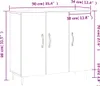 vidaXL Sideboard Räuchereiche 90x34x80 cm Holzwerkstoff Produktbild-Vorschau 8