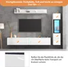 Set di mobili da parete Sweiko TV 3 pezzi illuminazione LED Anteprima dell’immagine prodotto 12
