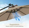 Ombrellone COSTWAY da 350 cm con base, luci a LED e Anteprima dell’immagine prodotto 7