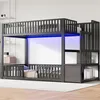 Letto a castello 90x200 cm, design basso, scala con Anteprima dell’immagine prodotto 2