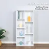 Bibliothèque, Étagère sur pied en MDF blanc avec 7 Voir les images du produit 4